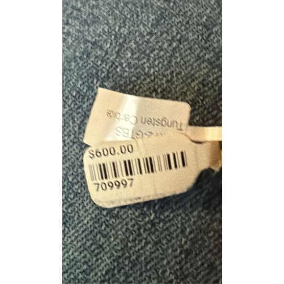 Thursten Men’s Wedding Band Auryn Gold Plated Tungsten with Black Sapphires 8mm - Picture 5 of 8